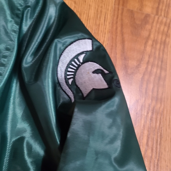 Vintage Spartans Satin Bomber Varsity Jacket Size XL - Picture 6 of 8